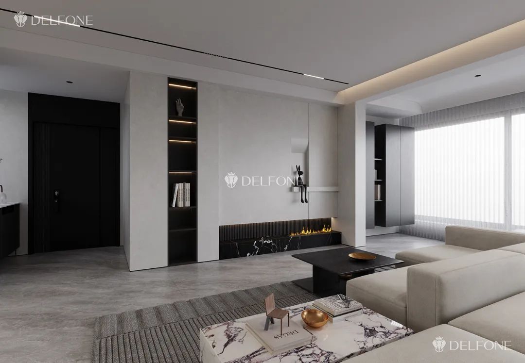 DELFONE案例分享 | 163㎡現代極簡風，巖繹不一樣的美