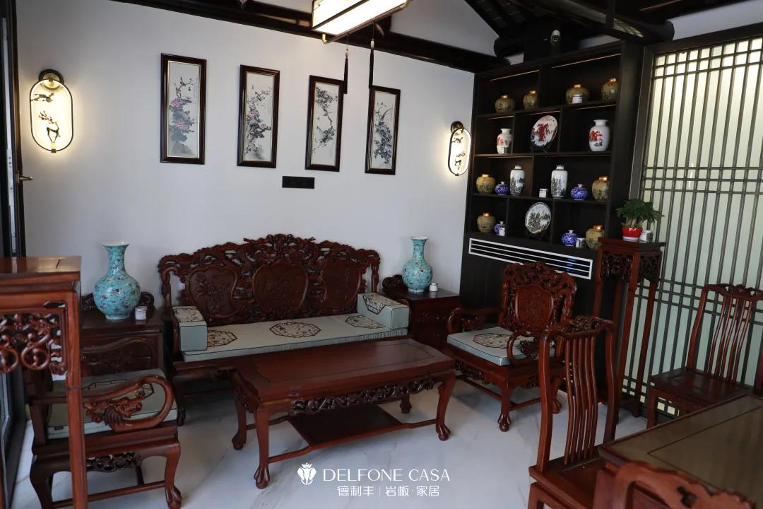 家裝案例 | 280㎡蘇州園林式巖板別墅，古典尊貴，古色古香(圖8)