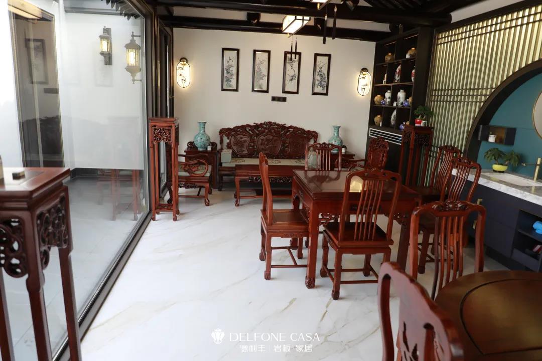 家裝案例 | 280㎡蘇州園林式巖板別墅，古典尊貴，古色古香(圖9)
